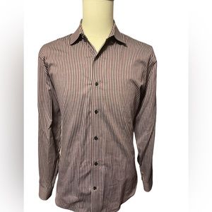 Express Men’s Striped Fitted Dress Shirt Size XLarge 17-171/2